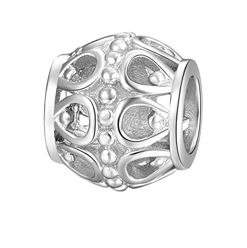 Andante-Stones 925 Sterling Silber Bead Charm Column Element Kugel für European Beads Modul Armband + Organzasäckchen von ANDANTE