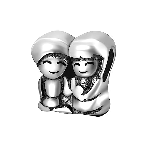 Andante-Stones Silber Bead Charm Freundschaft Element Kugel für European Beads + Organzasäckchen von Andante-Stones