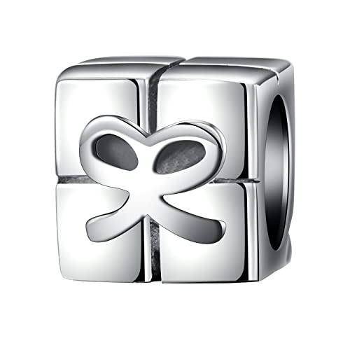 Andante-Stones 925 Sterling Silber Bead Charm Geschenk Box Element Kugel für European Beads Modul Armband + Organzasäckchen von ANDANTE
