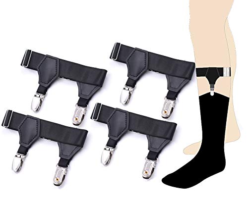 ANDERK 2 Paar Einstellbar Sockenhalter Herren Strumpfhalter Clips-Strumpfhalter Socken Strumpf Garter von ANDERK