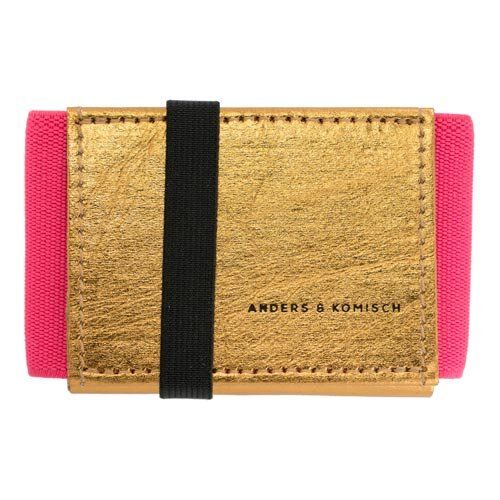 ANDERS & KOMISCH Mini Portemonnaie mit Münzfach. klein, leicht, kompakt. - A&K MINI Gold von ANDERS & KOMISCH