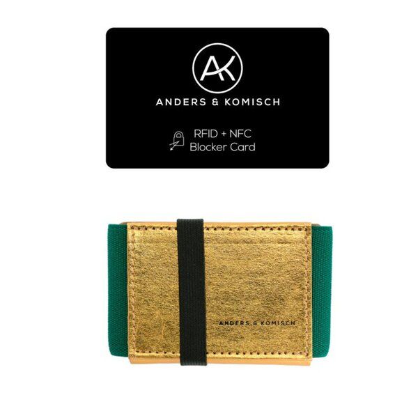 ANDERS & KOMISCH Kleines Portemonnaie Gold mit RFID Schutz - A&K MINI Slim Wallet – A&K MINI Bundle ANDERS & KOMISCH Kleines Portemonnaie Gold mit RFID Schutz - A&K MINI Slim Wallet – A&K MINI Bundle von ANDERS & KOMISCH