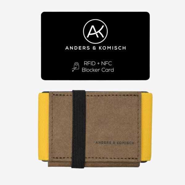 ANDERS & KOMISCH Kleiner Geldbeutel mit RFID- & NFC Schutz – A&K MINI Bundle Braun von ANDERS & KOMISCH