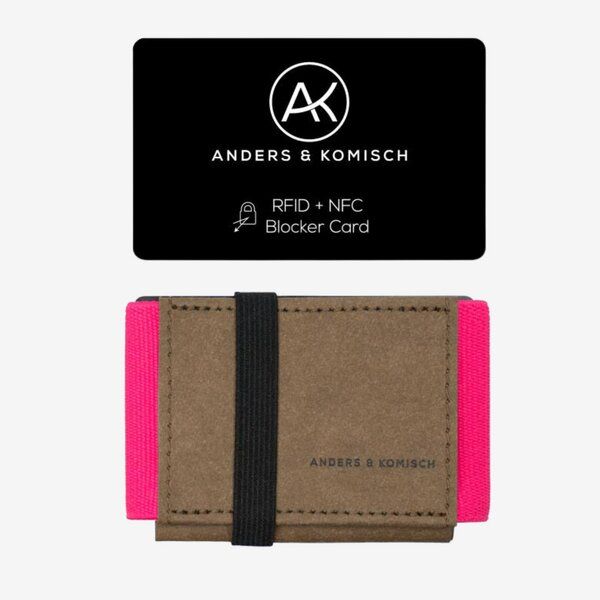 ANDERS & KOMISCH Kleiner Geldbeutel mit RFID- & NFC Schutz – A&K MINI Bundle Braun von ANDERS & KOMISCH