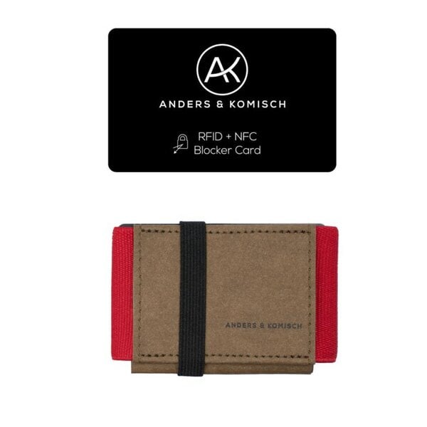 ANDERS & KOMISCH Kleiner Geldbeutel mit RFID- & NFC Schutz – A&K MINI Bundle Braun von ANDERS & KOMISCH