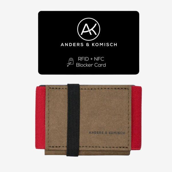 ANDERS & KOMISCH Kleiner Geldbeutel mit RFID- & NFC Schutz – A&K MINI Bundle Braun von ANDERS & KOMISCH