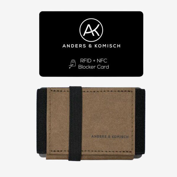 ANDERS & KOMISCH Kleiner Geldbeutel mit RFID- & NFC Schutz – A&K MINI Bundle Braun von ANDERS & KOMISCH