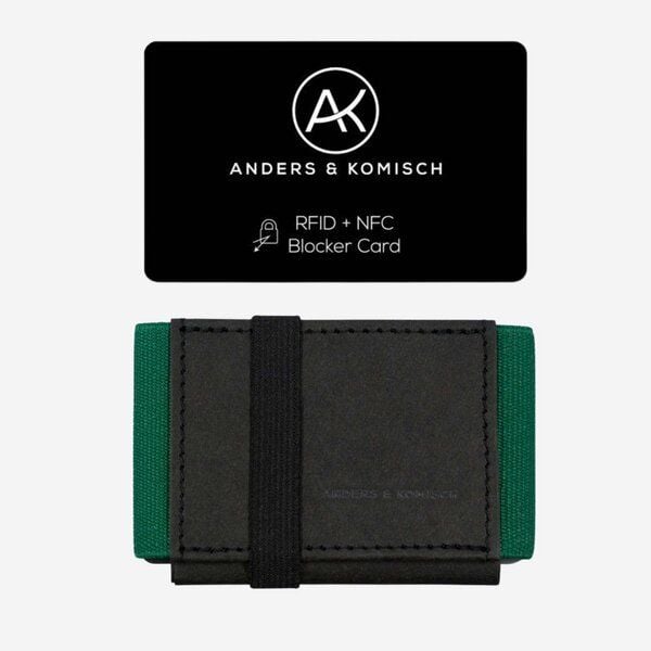 ANDERS & KOMISCH Kleiner Geldbeutel mit RFID- & NFC Schutz – A&K MINI Bundle Schwarz von ANDERS & KOMISCH