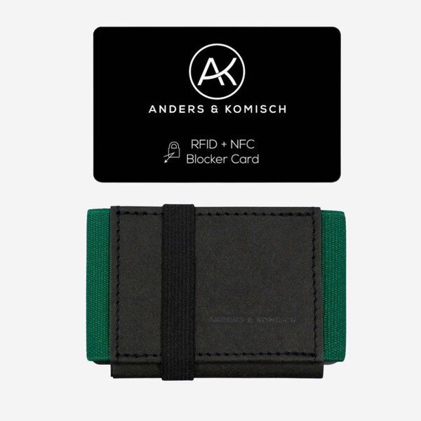 ANDERS & KOMISCH Kleiner Geldbeutel mit RFID- & NFC Schutz – A&K MINI Bundle Schwarz von ANDERS & KOMISCH