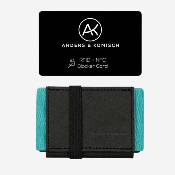 ANDERS & KOMISCH Kleiner Geldbeutel mit RFID- & NFC Schutz – A&K MINI Bundle Schwarz von ANDERS & KOMISCH