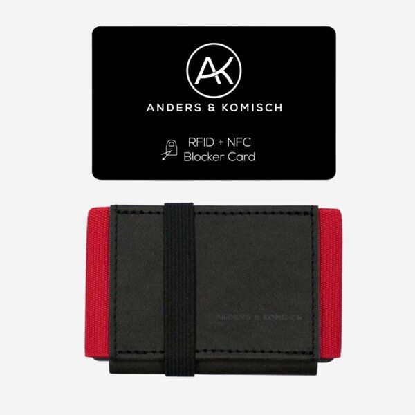 ANDERS & KOMISCH Kleiner Geldbeutel mit RFID- & NFC Schutz – A&K MINI Bundle Schwarz von ANDERS & KOMISCH