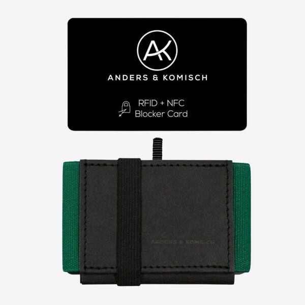 ANDERS & KOMISCH MINI DELUXE Slim Wallet mit RFID Schutz und Münzfach Schwarz von ANDERS & KOMISCH