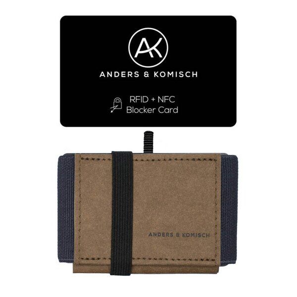 ANDERS & KOMISCH MINI DELUXE Wallet mit RFID Schutz Karte - Minimalistisches Portemonnaie Braun ANDERS & KOMISCH MINI DELUXE Wallet mit RFID Schutz Karte - Minimalistisches Portemonnaie Braun von ANDERS & KOMISCH