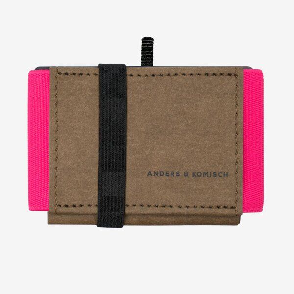 ANDERS & KOMISCH MINI PRO Wallet mit Münzfach - Kleines cleveres Portemonnaie Braun von ANDERS & KOMISCH