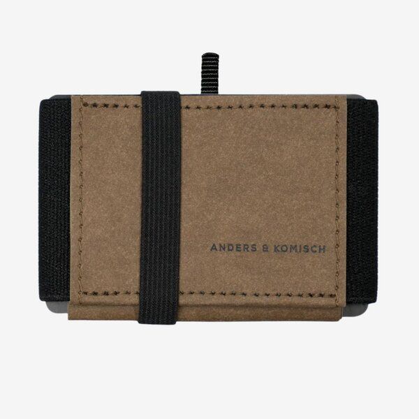 ANDERS & KOMISCH MINI PRO Wallet mit Münzfach - Kleines cleveres Portemonnaie Braun von ANDERS & KOMISCH