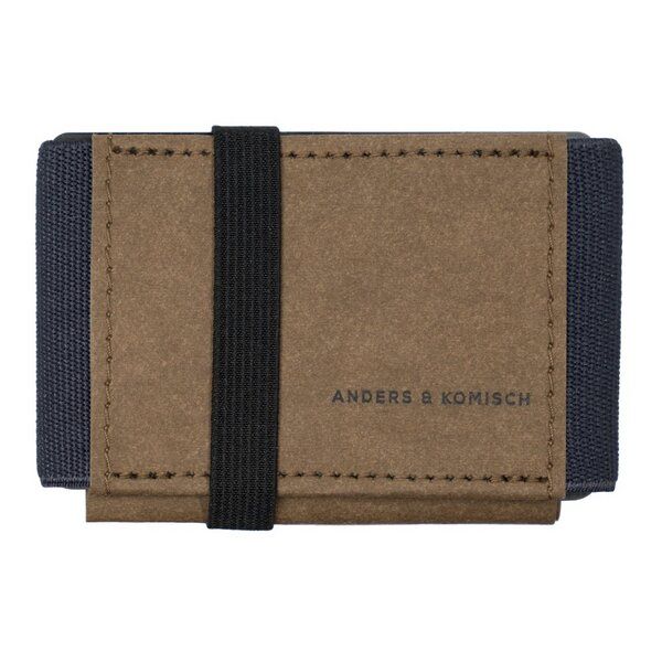 ANDERS & KOMISCH Mini Portemonnaie mit Münzfach „A&K MINI“ slim wallet Braun von ANDERS & KOMISCH