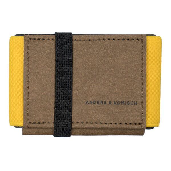 ANDERS & KOMISCH Mini Portemonnaie mit Münzfach „A&K MINI“ Slim Wallet Braun von ANDERS & KOMISCH