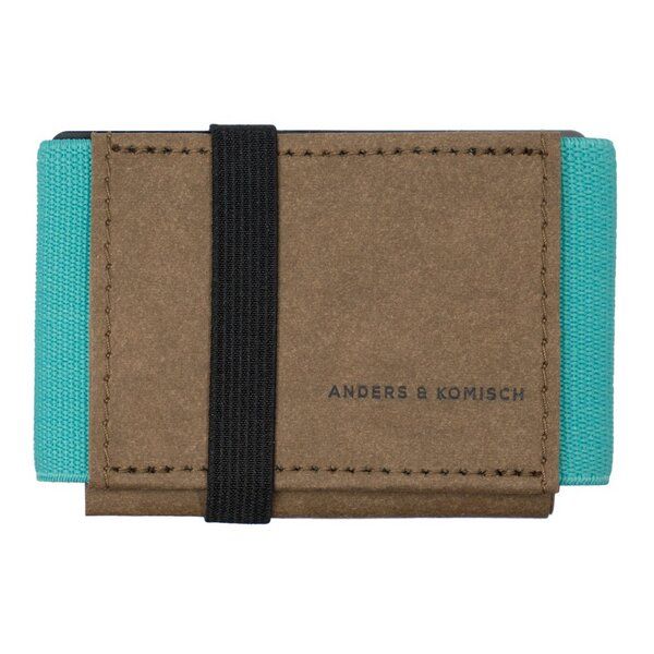 ANDERS & KOMISCH Mini Portemonnaie mit Münzfach „A&K MINI“ Slim Wallet Braun von ANDERS & KOMISCH