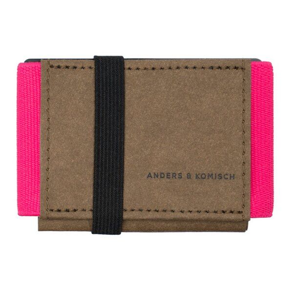 ANDERS & KOMISCH Mini Portemonnaie mit Münzfach „A&K MINI“ Slim Wallet Braun von ANDERS & KOMISCH