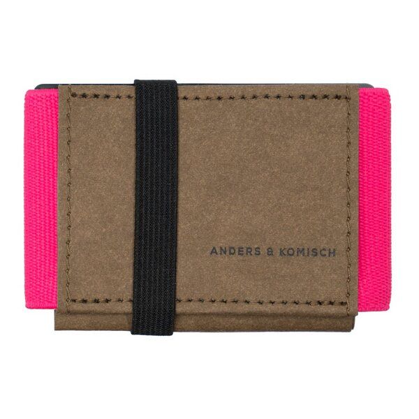 ANDERS & KOMISCH Mini Portemonnaie mit Münzfach „A&K MINI“ slim wallet Braun von ANDERS & KOMISCH