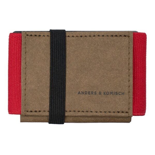 ANDERS & KOMISCH Mini Portemonnaie mit Münzfach „A&K MINI“ slim wallet Braun von ANDERS & KOMISCH