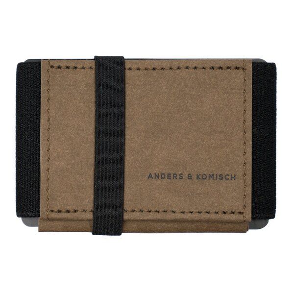 ANDERS & KOMISCH Mini Portemonnaie mit Münzfach „A&K MINI“ Slim Wallet Braun von ANDERS & KOMISCH