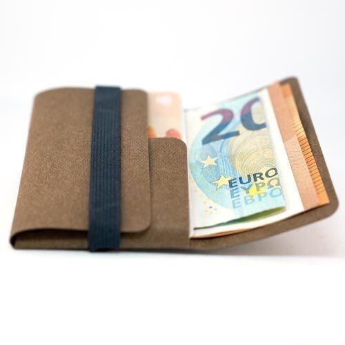 ANDERS & KOMISCH Veganes Kreditkartenetui - Cardholder mit Münzfach - A&K TINY Braun von ANDERS & KOMISCH