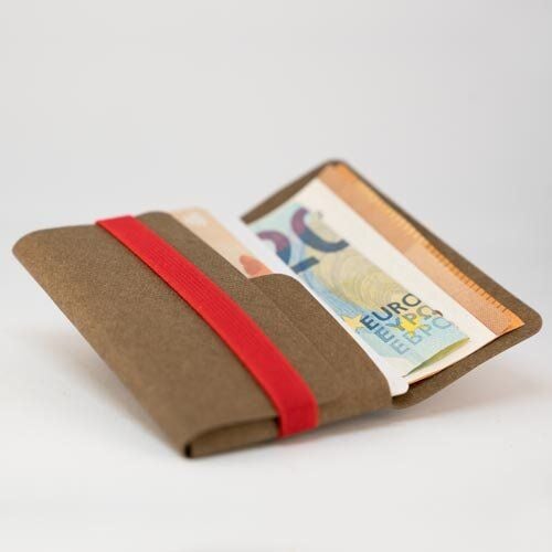 ANDERS & KOMISCH Veganes Kreditkartenetui - Cardholder mit Münzfach - A&K TINY Braun von ANDERS & KOMISCH