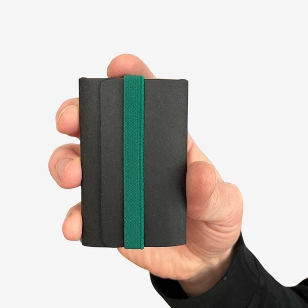 ANDERS & KOMISCH Minimalistisches Karten Portemonnaie mit Münzfach - A&K TINY Wallet Schwarz von ANDERS & KOMISCH
