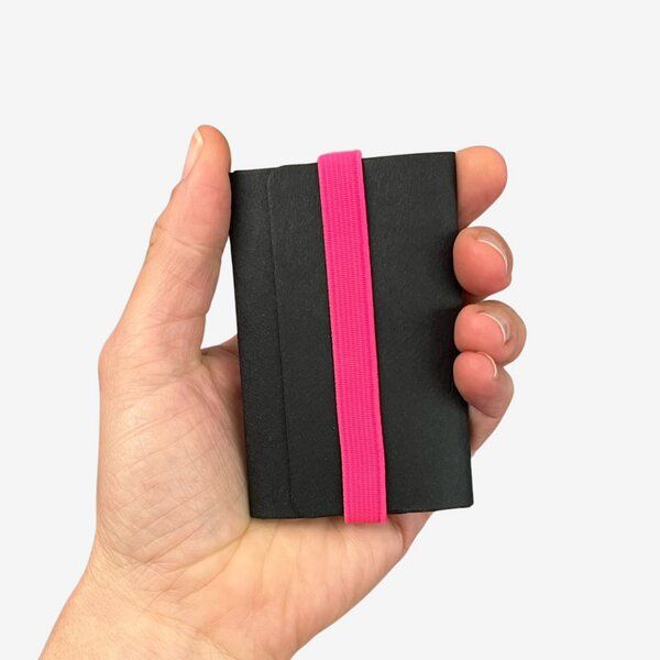 ANDERS & KOMISCH Minimalistisches Karten Portemonnaie mit Münzfach - A&K TINY Wallet Schwarz von ANDERS & KOMISCH