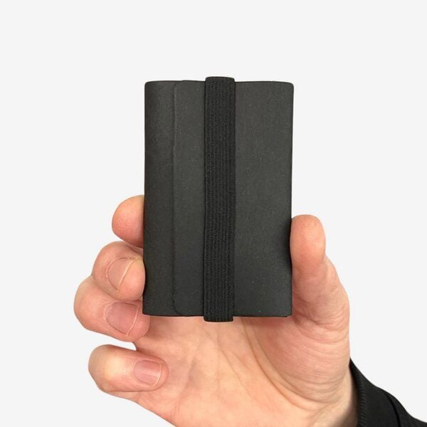 ANDERS & KOMISCH Minimalistisches Karten Portemonnaie mit Münzfach - A&K TINY Wallet Schwarz von ANDERS & KOMISCH
