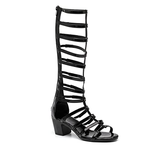 ANDGRO Sandalen Damen Sommer, High Heels Sandalen Damen mit Absatz Gladiator Reißverschluss Blockabsatz Römersandalen Offene Zehen Riemchen Sommer Schuhe Elegant Party Schuhe Bequem Abendschuhe von ANDGRO