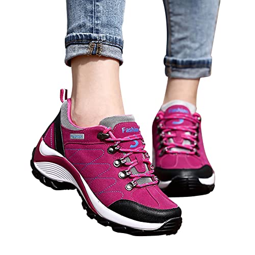 ANDGRO Sneakers Damen,Plateau Laufschuhe Walking Sportschuhe Winter Warm Turnschuhe Wasserdicht rutschfeste Wanderschuhe Running Schuhe Freizeit Outdoor Damenschuhe für Herbst Winter Fitnessschuhe von ANDGRO