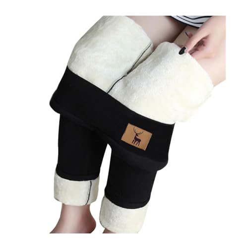 ANDGRO Thermo Leggings Damen Gefüttert High Waist Thermoleggins Lang mit Innenfleece Warm Teddy Sportleggins Strumpfhosen Thermohose Laufhose Stretch Plüsch Flauschige Warm Dicke Thermohose von ANDGRO