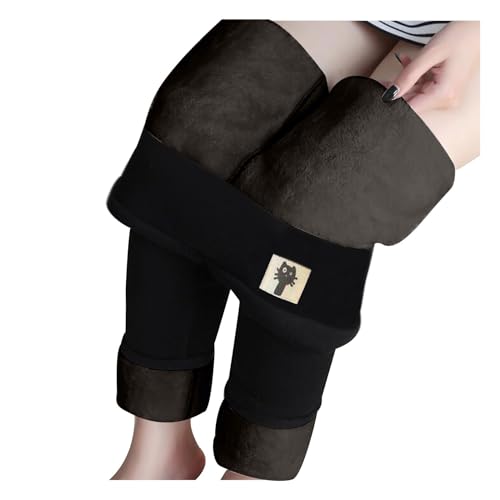 ANDGRO Thermo Leggings Damen Gefüttert High Waist Thermoleggins Lang mit Innenfleece Warm Teddy Sportleggins Strumpfhosen Thermohose Laufhose Stretch Plüsch Flauschige Warm Dicke Thermohose von ANDGRO