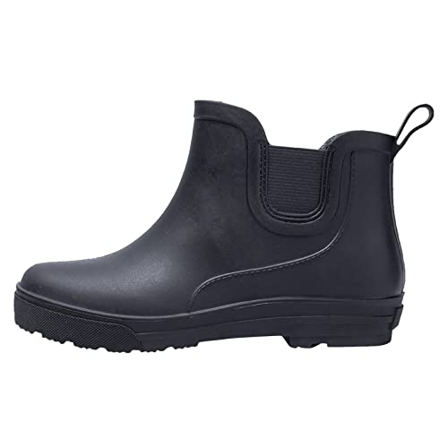 Regenstiefel Damen,Gummistiefel Damen Leichte Atmungsaktiv Hoch Regenschuhe Weitschaft Wasserdichter Rutschfeste Regenstiefel Kurz Barfuss Reitsportschuhe Halbhoch Leichtetten Rain Boots Stiefel von ANDGRO