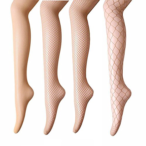 ANDIBEIQI 4 Paar Damen Netzstrumpfhosen, Feinstrumpfhosen, Strumpfhosen Damen Mesh Strümpfe Frauen Netzstrumpfhose Fischnetz Netzstrümpfe Socken Strumpf von ANDIBEIQI