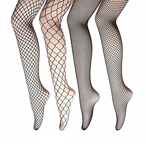 ANDIBEIQI 4 Paar Damen Netzstrumpfhosen, Feinstrumpfhosen, Strumpfhosen Damen Mesh Strümpfe Frauen Netzstrumpfhose Fischnetz Netzstrümpfe Socken Strumpf von ANDIBEIQI