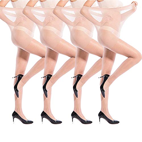 ANDIBEIQI 4Paar Mum Umstandsstrumpfhose 20 Denier Strumpfhose verstärktem Bauchteil von ANDIBEIQI