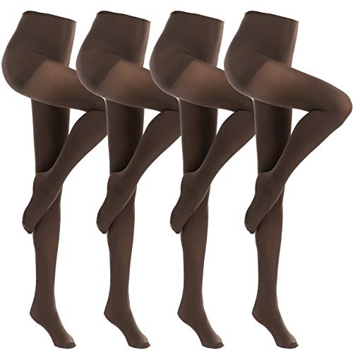 ANDIBEIQI 4er Pack Damen Strumpfhosen Comfort Stretch 50 Denier Blickdichte Mikrofaser Strumpfhose von ANDIBEIQI