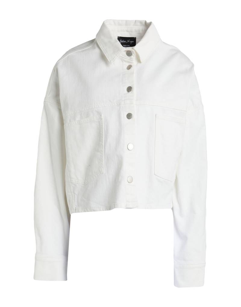 ANDREA YA' AQOV Jeansjacke/-mantel Damen Weiß von ANDREA YA' AQOV