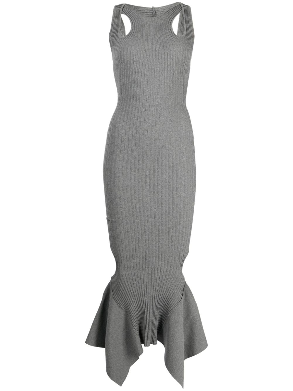 ANDREĀDAMO Geripptes Kleid mit Cut-Outs - Grau ANDREĀDAMO Geripptes Kleid mit Cut-Outs - Grau von ANDREĀDAMO