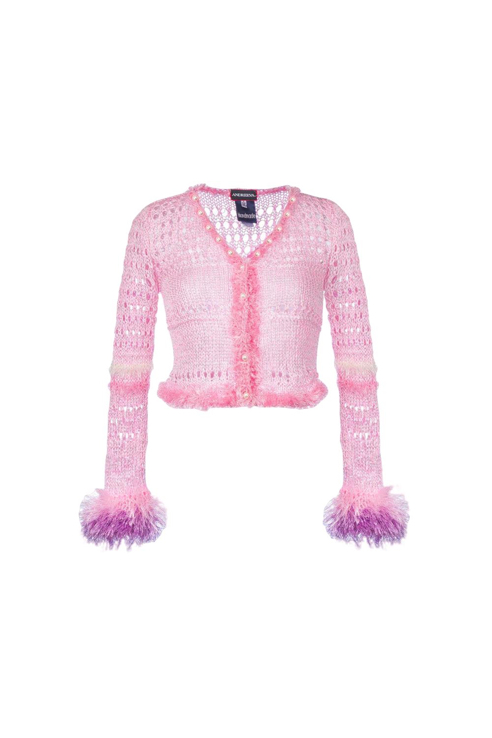 Baby Pink Handmade Knit Sweater von ANDREEVA
