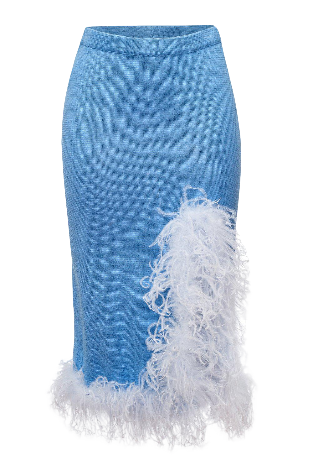 Blue Knit Skirt-Dress With Feather Details von ANDREEVA