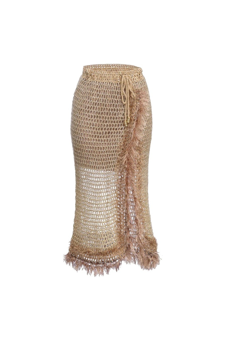 Camel Handmade Knit Skirt - Beige - S - ANDREEVA - Mini skirts Camel Handmade Knit Skirt - Beige - S - ANDREEVA - Mini skirts von ANDREEVA