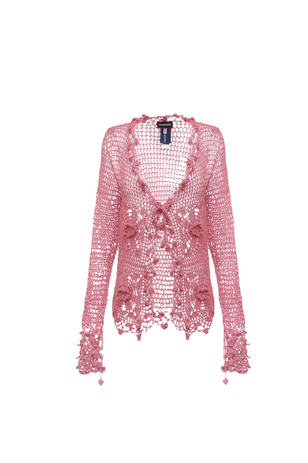 Dust Rose Handmade Crochet Shirt von ANDREEVA