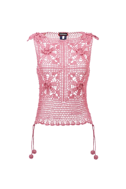 Dust Rose Handmade Crochet Top von ANDREEVA