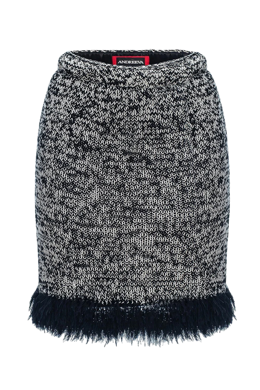 Grey Mini Handmade Knit Skirt von ANDREEVA