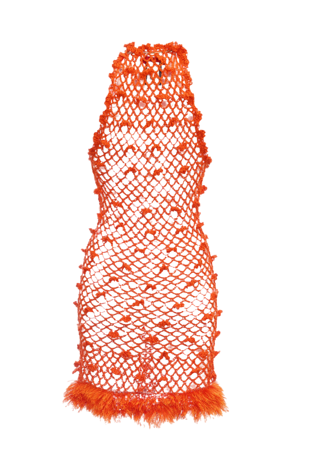 Malva Orange Handmade Crochet Dress von ANDREEVA