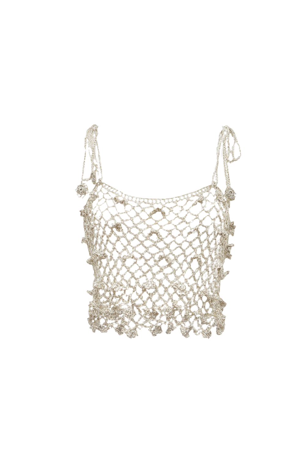 Metallic Handmade Crochet Top von ANDREEVA